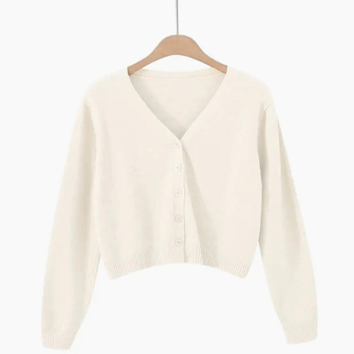 Last True Angel - V Neck Cardigan - Cream