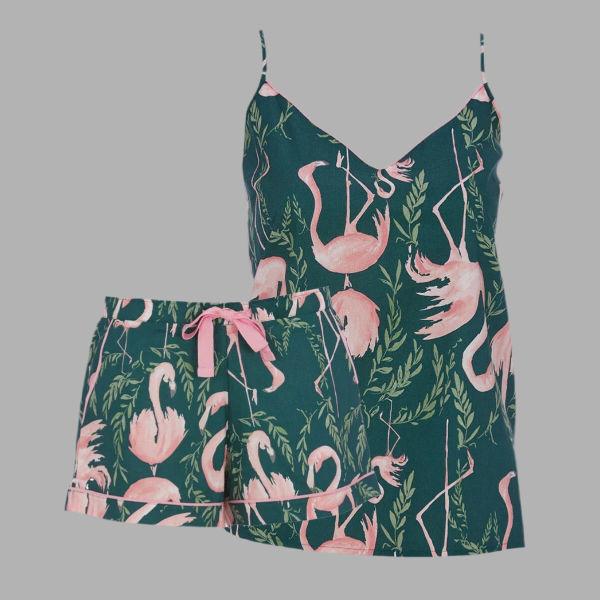 Cyberjammies - Emerald Flamingo Shorty Set - Multi