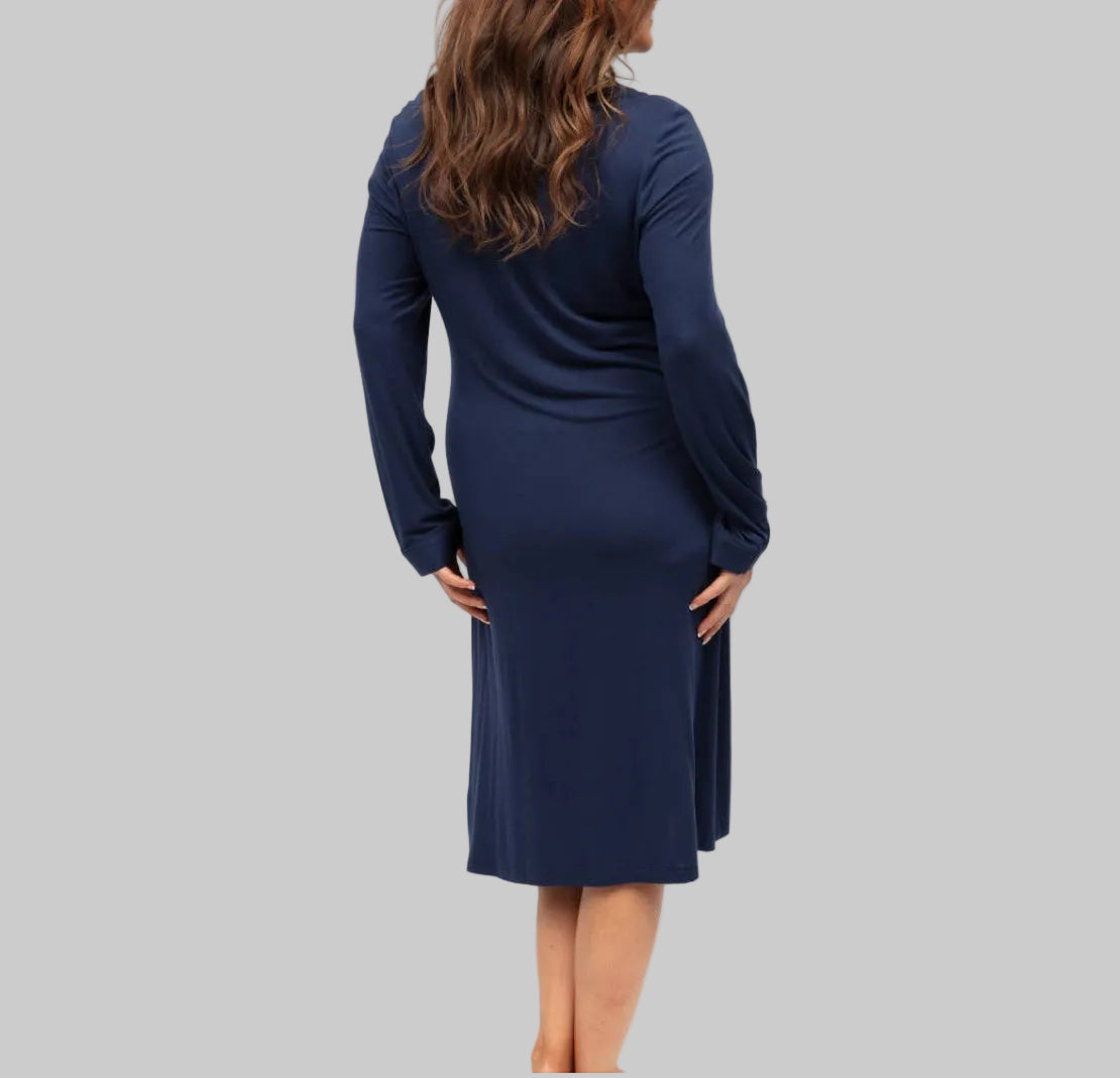 Cyberjammies - Caroline Navy Jersey Nightgown - Navy