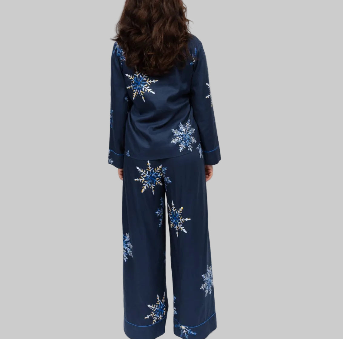 Cyberjammies - Frosty Snowflake Pajamas - Navy